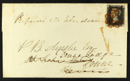 1840 (20 Aug) Wrapper From Kirkcaldy To Aberdour, Redirected To Doune Bearing 1d Black 'EF' Plate 6 With Touching To Lar - Ohne Zuordnung