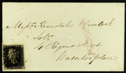 1841 (8 Mar) Small Wrapper With 1d Black 'FF' From Plate 8 Unusually And Against Regulations Placed In The Low-left Corn - Unclassified