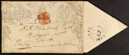 1840 MAY DATE. 1840 (15 May) 1d Black Mulready Envelope (stereo A138) Sent From Solihull To London With Superb Central R - Sonstige & Ohne Zuordnung