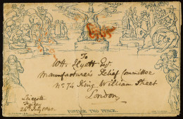 1840 MULREADY 1840 2d Envelope (a198), Used Leicester To London, Faults Incl. A Tear. Cat. Â£2500. - Andere & Zonder Classificatie