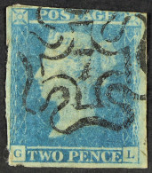 1841 2d Pale Blue With Fine Upright '7' IN MALTESE CROSS Cancellation, Small Faults, SG 13f, Cat Â£1200. - Sonstige & Ohne Zuordnung