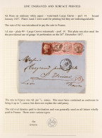 1858 Entire Letter To France, Bearing Mixed Issue Franking With 1d Red Plate 49, And 4d Rose Large Garter X3, Tied Londo - Other & Unclassified