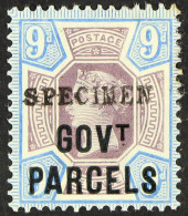 OFFICIALS - GOVERNMENT PARCELS 1887-90 9d Dull Purple And Blue, Overprinted 'SPECIMEN', SG O67s, Mint With Couple Of Lig - Other & Unclassified