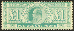 1902-10 Â£1 Dull Blue-green De La Rue Printing, SG 266, Mint Lightly Hinged With A Couple Of Thinned Perfs At Top, Penci - Ohne Zuordnung