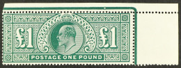 1911 Â£1 Deep Green Somerset House, SG 320, Mint With Faint Trace Of Hinge Example From The Upper-right Corner Of The Sh - Ohne Zuordnung