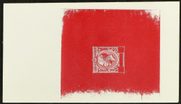 1912 Profile Head Master Die Proof (stage 4b), For The 1d And 2Â½d Values, Printed In Deep Rose Red On White Glazed Proo - Ohne Zuordnung