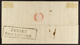 JERSEY 1840 (June) Single Page Letter From Havana, Cuba To London, Showing On Reverse A Fine Boxed 'JERSEY / SHIP LETTER - Otros & Sin Clasificación