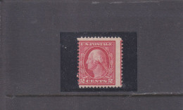 USA - ETATS UNIS - (*) / MINT WITHOUT GUM - 1912 - G. WASHINGTON - VARIETY - Sc. 406 - Mi. 190 XA - Unused Stamps