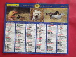 CALENDRIER ALMANACH 2000 ANIMAUX CALANQUE DE PORT MIOU MOUTIER D'AHUN MER DE GLACE LAVIGNE - Tamaño Grande : 1991-00