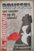 Affiche DIKSMUIDE 1994 - 67e IJZERBEDEVAART - BRUSSEL Ons Venster Op De Toekomst / Bedevaart Graven Vd IJzer Vlaanderen - Affiches