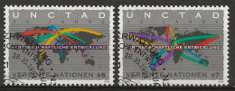 NATIONS-UNIES - VIENNE: Obl., N°YT 196 Et 197, TB - Gebraucht