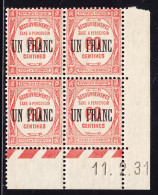 ** COINS DATES (BLOCS DE 4) - ....-1929