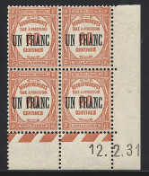 ** COINS DATES (BLOCS DE 4) - ....-1929