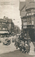 CHESHIRE - CHESTER - EASTGATE STREET FROM THE CROSS - ANIMATED Ch581 - Chester