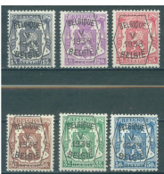 BELGIUM -V 1938 - MLH/*  - STAATSWAPPEN PETIT SCEAU DE L'ETAT -  COB PRE357-PRE362 - Lot 25916 - Typos 1936-51 (Petit Sceau)