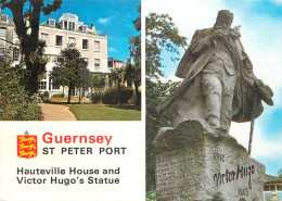 Postcard United Kingdom Guernsey St. Peter Port Victor Hugo Statue - Guernsey