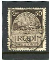 ITALIA/ITALY -  EGEO  1932  50c  DEFINITIVE   FINE USED - Egeo (Rodi)