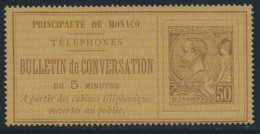 (*) MONACO - TELEPHONE - Téléphone