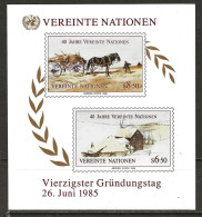 NATIONS-UNIES - VIENNE: **, BF N°YT 2, TB - Blocks & Kleinbögen