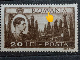 Romania 1947 Mi 1074,king Michael,printed With Line Horizontal  Unused - Varietà & Curiosità