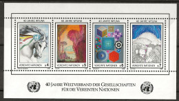 NATIONS-UNIES - VIENNE: **, BF N°YT 3, TB - Blocks & Kleinbögen