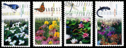 Canada (Scott No.2145a-d - Papillon Et Fleurs) (o) Série / Set - Usados