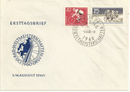 DDR THEME CYCLISME ENVELOPPE PREMIER JOUR 03/08/1960 - Radsport
