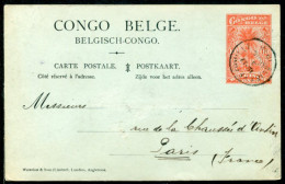 BELGIAN CONGO 1915 10 C. Stationery Card SBEP 45a, Used Elisabethville 1916 - Entiers Postaux