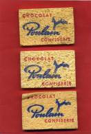 LOT 3 EPONGES PUBLICITAIRES CHOCOLAT POULAIN CONFISERIE EN SUPERBE ETAT - Other & Unclassified