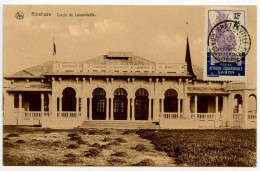 Congo 1926 Postcard Kinshasa - Cercle De Léopoldville; Gabon Fang Warrior Stamp / Brazzaville Postmark - Kinshasa - Léopoldville