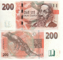 CZECHIA  200 Korun Českých P19f  Dated 2018  ( Jan Amos Komenský +  Hands At Back )  UNC - Tchécoslovaquie