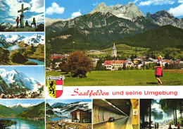 SAALFELDEN, MULTIPLE VIEWS, CROSS, MOUNTAIN, FLAG, ARCHITECTURE, TUNNEL, CAR, CHURCH, AUSTRIA - Saalfelden