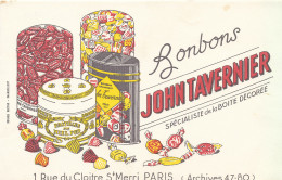 BU 2685 /   BUVARD  - BONBONS JOHN TAVERNIER   ( 21,00 Cm X 13,50 Cm) - Dulces & Biscochos