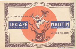 BU 2688 /   BUVARD  - LE CAFE MARTIN   ( 20,00 Cm X 13,00 Cm) - Kaffee & Tee