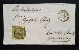 Württemberg, Briefstück 3 Kr. STUTTGART Mi 17 - Briefe U. Dokumente