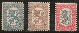 Finlande 1918 N° Y&T : 85,88 Et 89 * - Neufs
