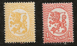 Finlande 1921-1926 N° Y&T : 105 Et 106 * - Unused Stamps