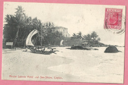 SAS0621  CPA Postcard  (Ceylon)  Mount Lavinia Hotel And Sea-Shore   ++++ - Sri Lanka (Ceylon)