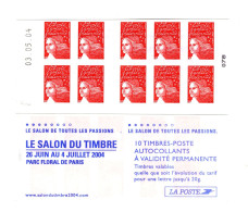 Carnet Luquet Salon Du Timbre 2004 YT 3419-C15b Sans Phospho DATE 03.05.04 . Signé Calves . Maury N° 544b > 100 € - Booklets