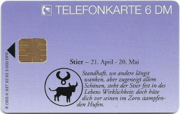 Germany - Zodiac Horoskop Sternbilder 1 - Taurus - K 0937 - 03.1993, 6DM, 3.000ex, Mint - K-Series: Kundenserie