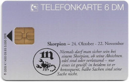 Germany - Zodiac Horoskop Sternbilder 12 - Scorpio - K 1420 - 09.1993, 6DM, 3.000ex, Mint - K-Series: Kundenserie