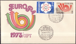 Europa CEPT 1973 Andorre Espagnol - Andorra FDC3 Y&T N°77 à 78 - Michel N°84 à 85 - 1973