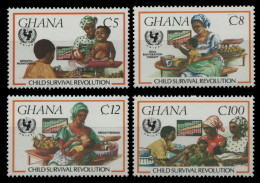 Ghana 1985 - Mi-Nr. 1124-1127 ** - MNH - Kindersterblichkeit - Ghana (1957-...)