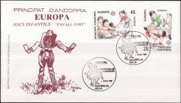 Andorre Espagnol - Andorra FDC2 1989 Y&T N°199 à 200 - Michel N°209 à 210 - EUROPA - Lettres & Documents