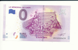 Billet Touristique  0 Euro  - LE MÉMORIAL DE CAEN - UECS - 2019-4 N° 639 - Billet épuisé - Other & Unclassified