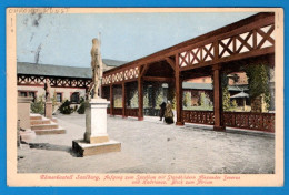 Romerkastell Saalburg, Aufgang Zum Sacellum Mit Standbildern Alexander Severus Und Kadrianus. Blick Zum Atrium - Taunus