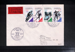 Germany DDR 1988 Olympic Games Calgary - Winter Sports Interesting Letter - Inverno1988: Calgary