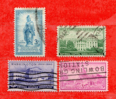 (Us2) USA °- 1950 - Ville De Washinton.  Yvert .541 à 544.   USED.  Vedi Descrizione - Usados