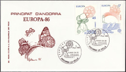 Andorre Espagnol - Andorra FDC2 1986 Y&T N°178 à 179 - Michel N°188 à 189 - EUROPA - Briefe U. Dokumente