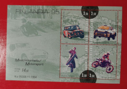 FINLANDIA 1995 MOTORSPORT - Unused Stamps